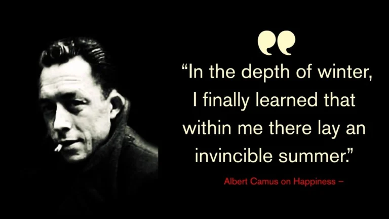 Quote of the Day by Albert Camus on Happiness –