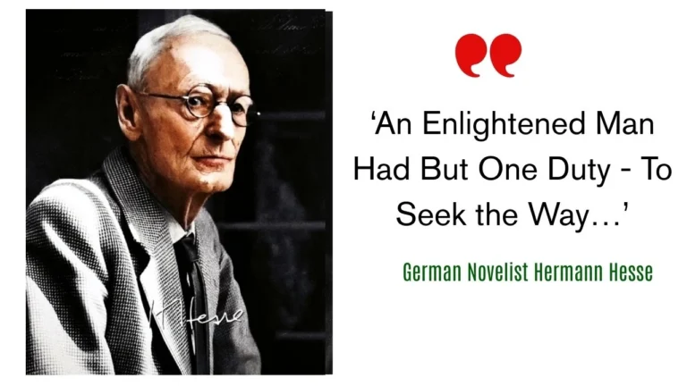 Quote of the Day by German Novelist Hermann Hesse