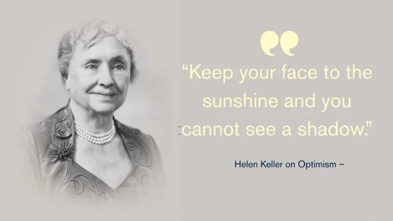 Quote of the Day by Helen Keller on Optimism –