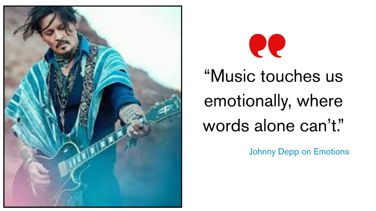 Quote of the Day by Johnny Depp on Emotions –