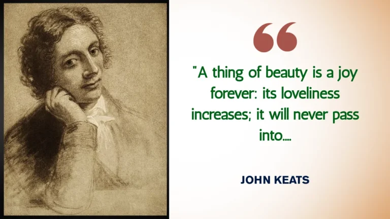 Quote of the day by John Keats