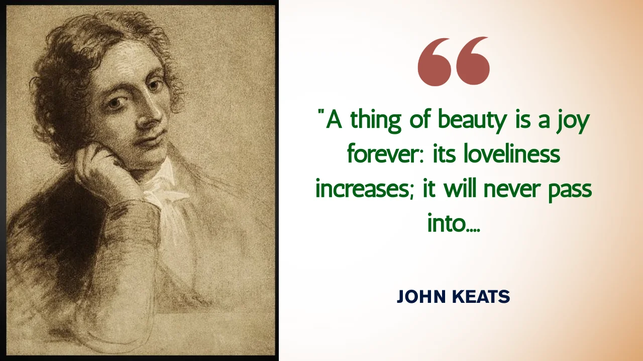 Quote of the day by John Keats
